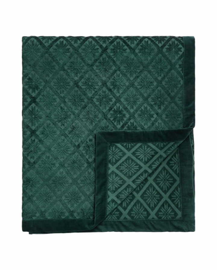 Lexington Jacquard Viscose/Cotton Bedspread Green