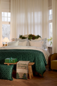 Lexington Jacquard Viscose/Cotton Bedspread Green