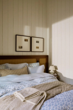 Lexington Floral Printed Cotton Sateen Dynebetrækssæt Blue/White