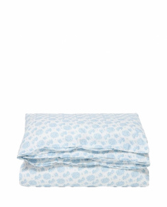 Lexington Floral Printed Cotton Sateen Dynebetrækssæt Blue/White