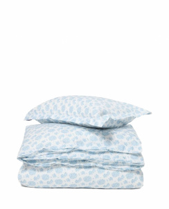 Lexington Floral Printed Cotton Sateen Dynebetrækssæt Blue/White