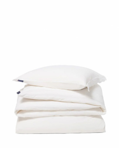 Lexington Cotton Percale Scallop Wing Dynebetrækssæt White