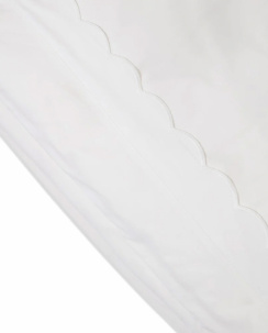 Lexington Cotton Percale Scallop Wing Dynebetrækssæt White