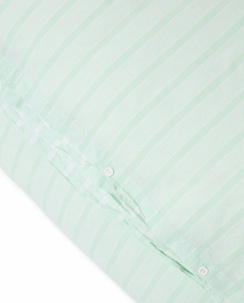 Lexington Striped Cotton Percale Dynebetrækssæt White/Green