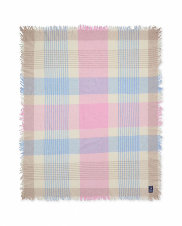 Lexington Multi Checked Recycled Wool Mix Pläd