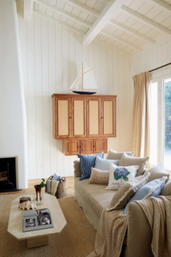 Lexington Striped Recycled Wool Pläd Blå/Vit