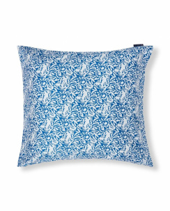 Lexington Flower Printed Cotton Sateen Örngott Blue/White