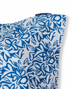 Lexington Flower Printed Cotton Sateen Örngott Blue/White
