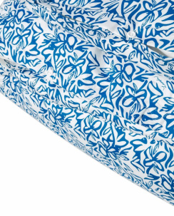Lexington Flower Printed Cotton Sateen Påslakanset Blue/White