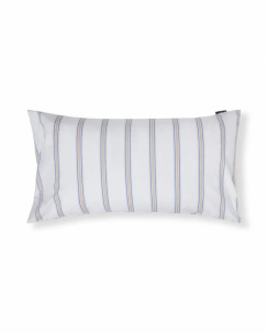 Lexington Dobby Striped Washed Cotton Percale Örngott White/Blue/Beige