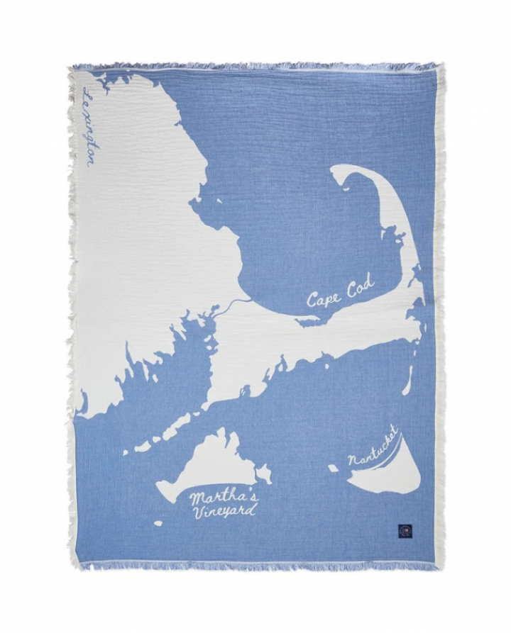 Lexington Map Organic Cotton Jacquard Pläd 160x200 cm