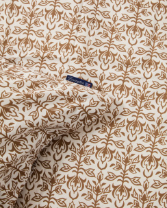 Lexington Ornament Cotton Sateen Sengetøjssæt White/Fudge