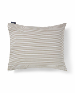 Lexington Striped Cotton Percale Dynebetrækssæt Olive/White