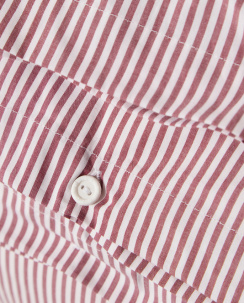 Lexington Striped Cotton Percale Sengetøjssæt Fig/White