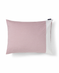 Lexington Striped Cotton Percale Sengetøjssæt Fig/White