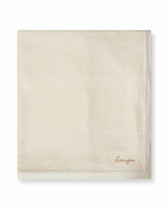 Lexington Herringbone Organic Cotton Överkast Light Beige