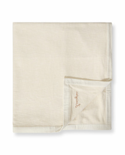 Lexington Herringbone Organic Cotton Överkast Light Beige