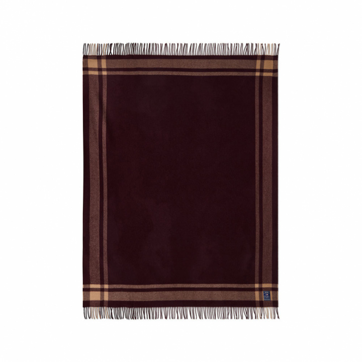 Lexington Frame Striped Recycled Wool Fig/Fudge 130x170 cm i gruppen Sängkläder / Varumärken / Lexington Sängkläder hos Sängvaruhuset Elgen (12634001-2888-TH10)