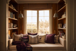 Lexington Frame Striped Recycled Wool Fig/Fudge 130x170 cm