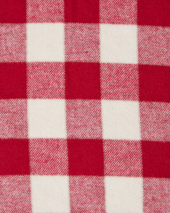 Lexington Checked Cotton Flannel Påslakanset Red/Beige