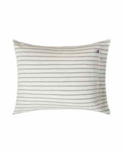 Lexington Stripe Cotton Flannel Påslakanset White/Green/Beige 