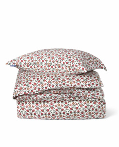 Lexington Flower Printed Sateen Påslakanset White/Red/Green/Beige