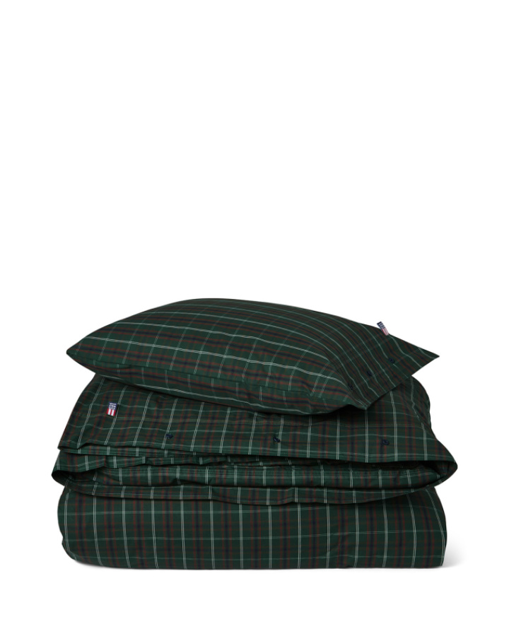 Lexington Checked Cotton Percale Påslakanset Green/Navy i gruppen Sängkläder / Varumärken / Lexington Sängkläder hos Sängvaruhuset Elgen (12640013-8080-S17500)