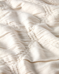 Lexington Jacquard Organic Cotton Överkast Light Beige