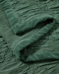 Lexington Jacquard Organic Cotton Överkast Green