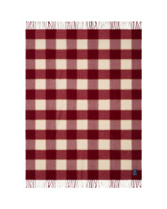 Lexington Checked Recycled Wool Pläd Red/Beige 130x170 cm