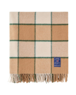 Lexington Checked Recycled Wool Pläd Green/Beige 130x170 cm