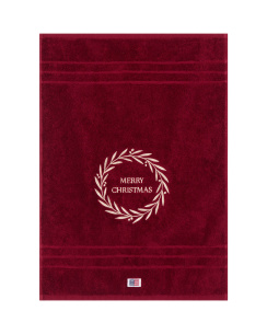 Lexington Original Handduk Wine Christmas Wreath Red 50x70 cm