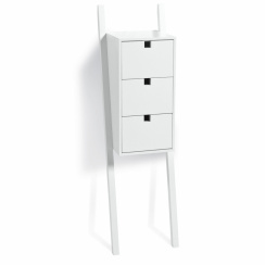 Mavis Luton Sängbord 3-Lådor (Vitlack)