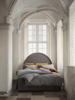 Mille Notti Satina Pussilakana Harmaa