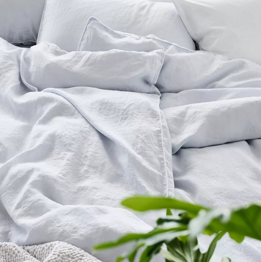 Mille Notti Lino Dynebetræk Lysblå