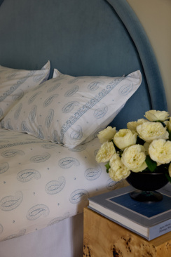 Mille Notti Serena Påslakan Vit/Blå