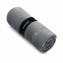 Calvin Klein Home Michael Fleece Throw Charcoal