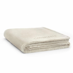 Calvin Klein Home Michael Fleece Throw Oatmeal