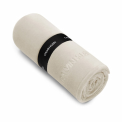 Calvin Klein Home Michael Fleece Throw Oatmeal