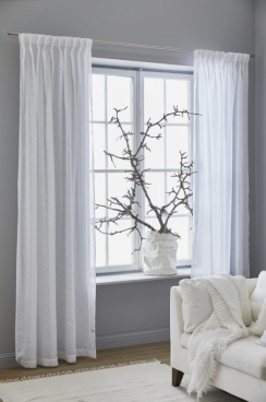 Himla Dalsland Gardin med Veckband Optical White 145x290 cm