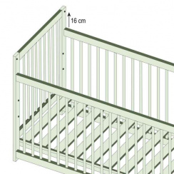Hoppekids Ida-Marie Babysäng 60x120 cm Vit