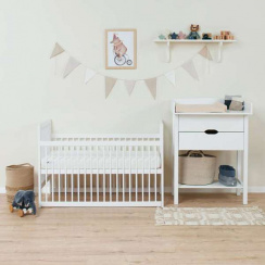 Hoppekids Ida-Marie babyseng 60x120 cm hvid