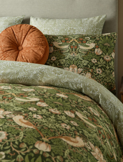 William Morris Pussilakanasetti Strawberry Thief Nettle Green