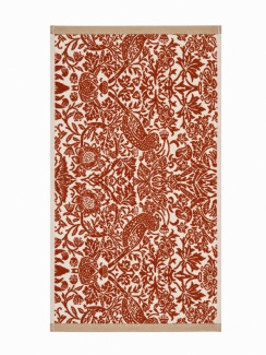 William Morris Badrumsmatta Strawberry Thief Linen/Rust 50x90 cm