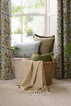 William Morris Pläd Marigold Hessian Natural 