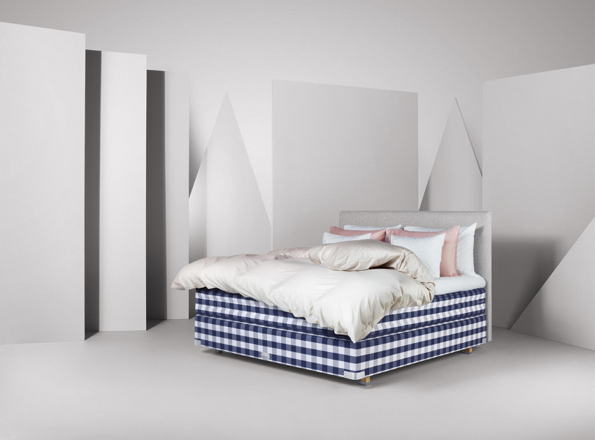 Hästens 2000T Jenkkisänky Solid Grey Check 120x210 cm