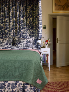 Mille Notti Överkast Durham Dew Grön/Rosa