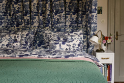 Mille Notti Överkast Durham Dew Grön/Rosa