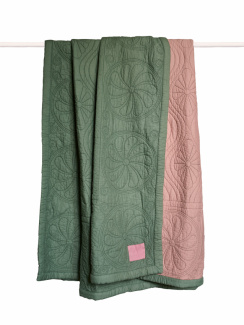 Mille Notti Överkast Durham Dew Grön/Rosa