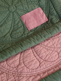 Mille Notti Överkast Durham Dew Grön/Rosa